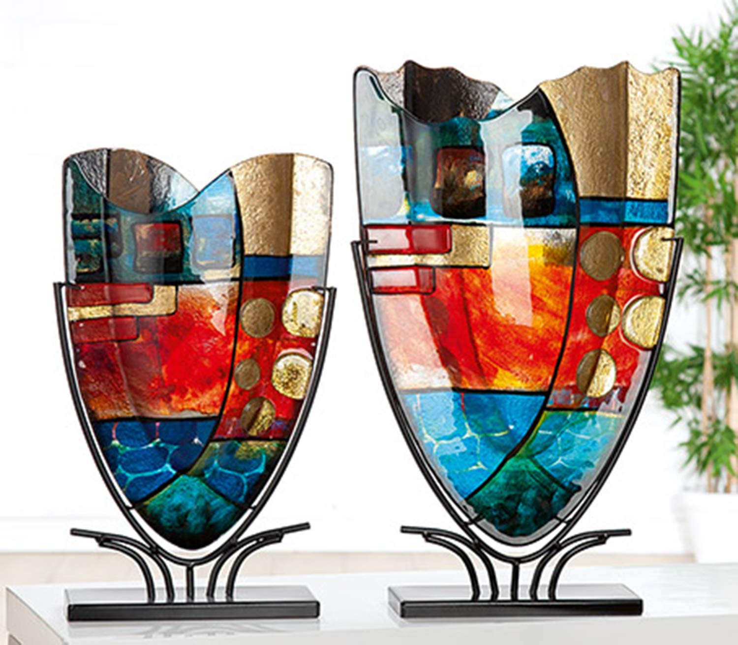 gilde-glas-art-vase-design-en-verre-57-cm-souffl-main image 3