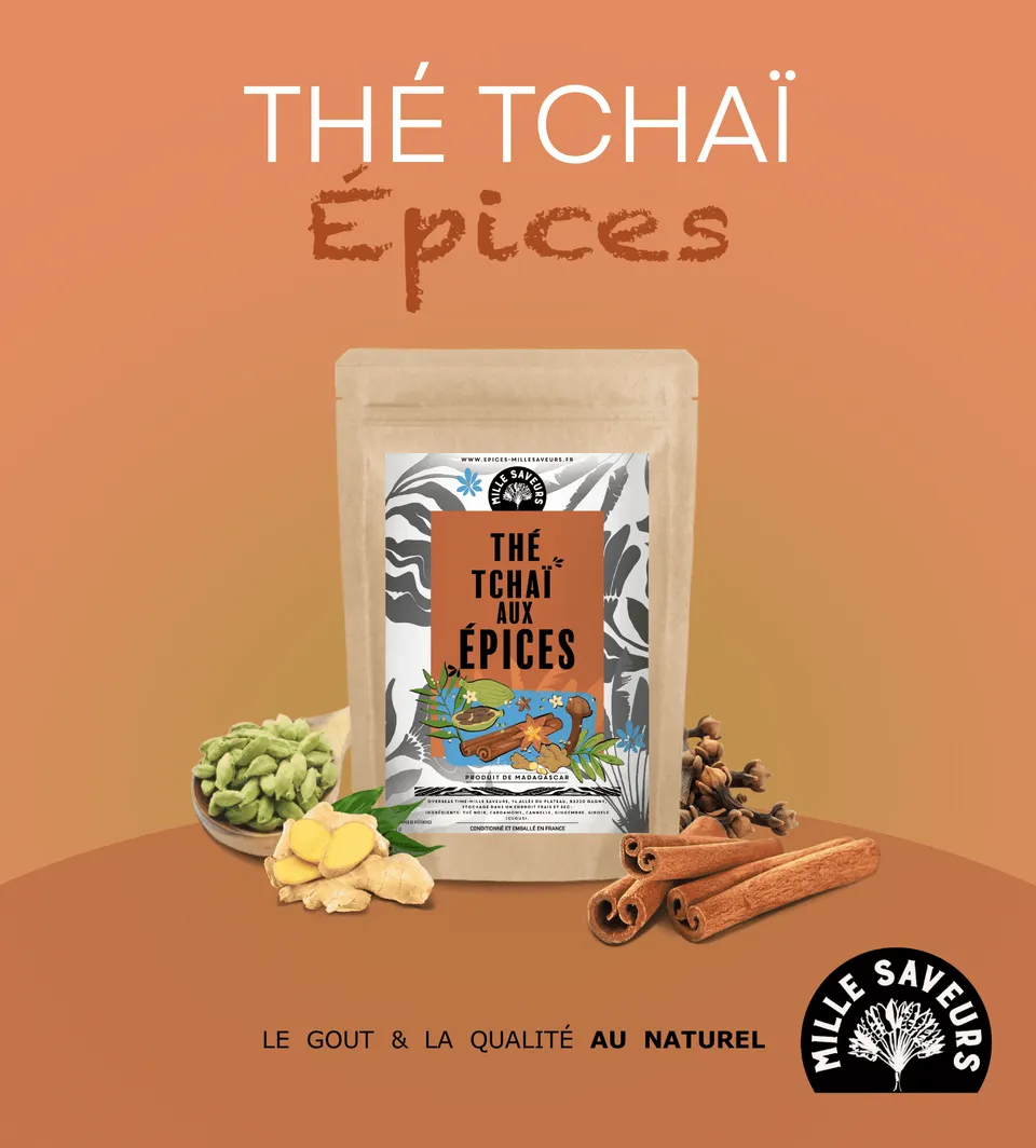 mille-saveurs-madagascar-th-s-et-infusions-th-chai-pices-100-g image 1