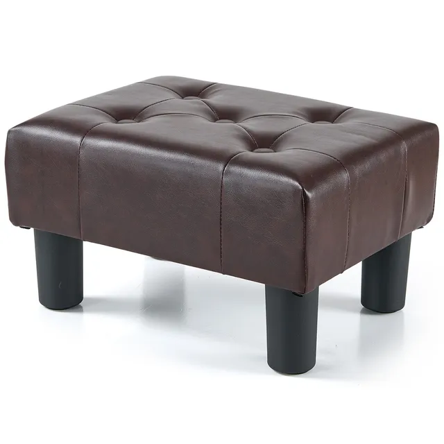 brian-dany-footstools-petit-repose-pieds-simili-cuir-noir image 1