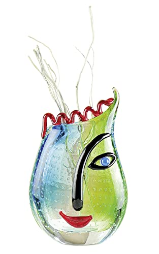 gilde-glas-art-vero-vase-en-verre-28-cm-visage-fait-main image 8