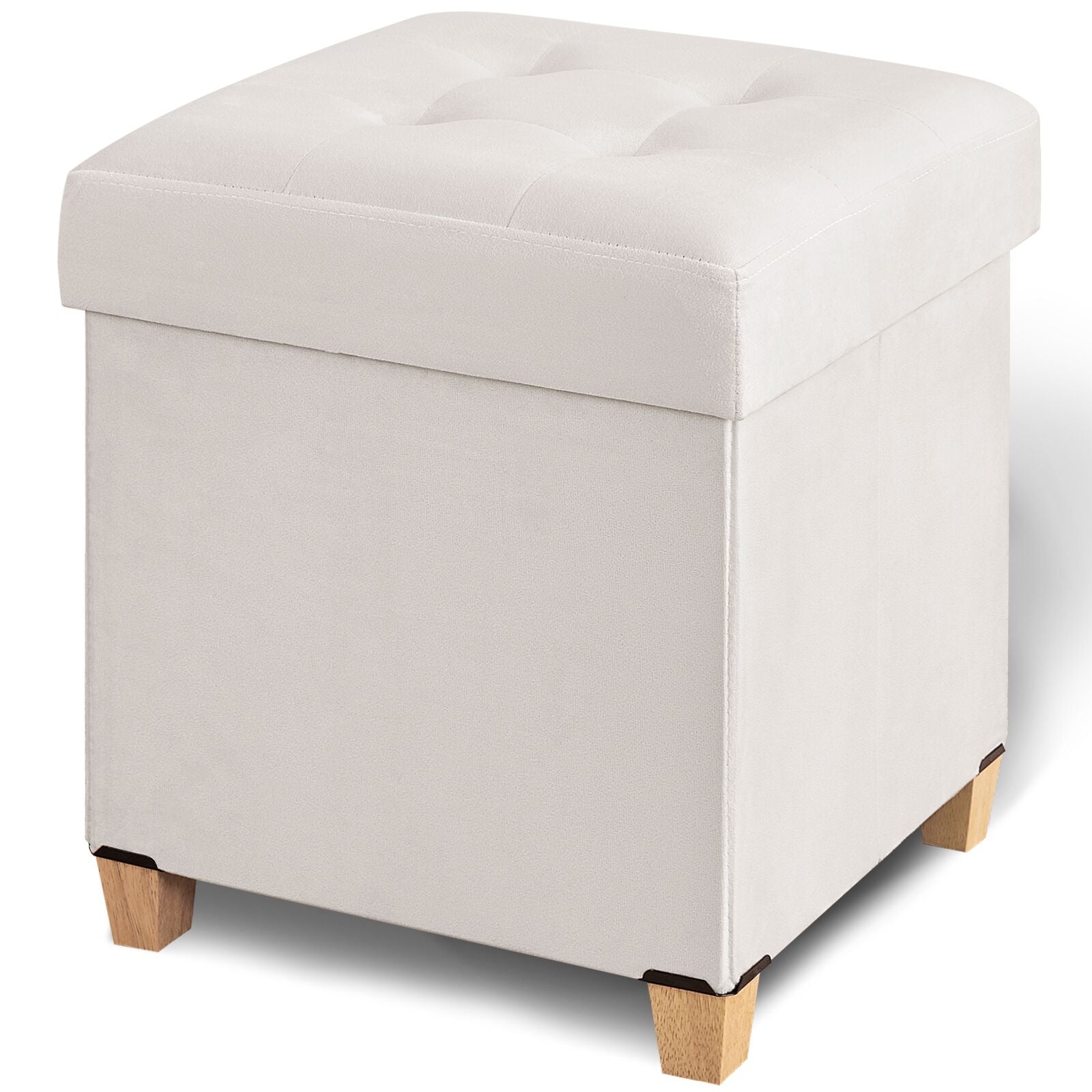 brian-dany-ottoman-pouf-velours-blanc-63-l-rangement image 1