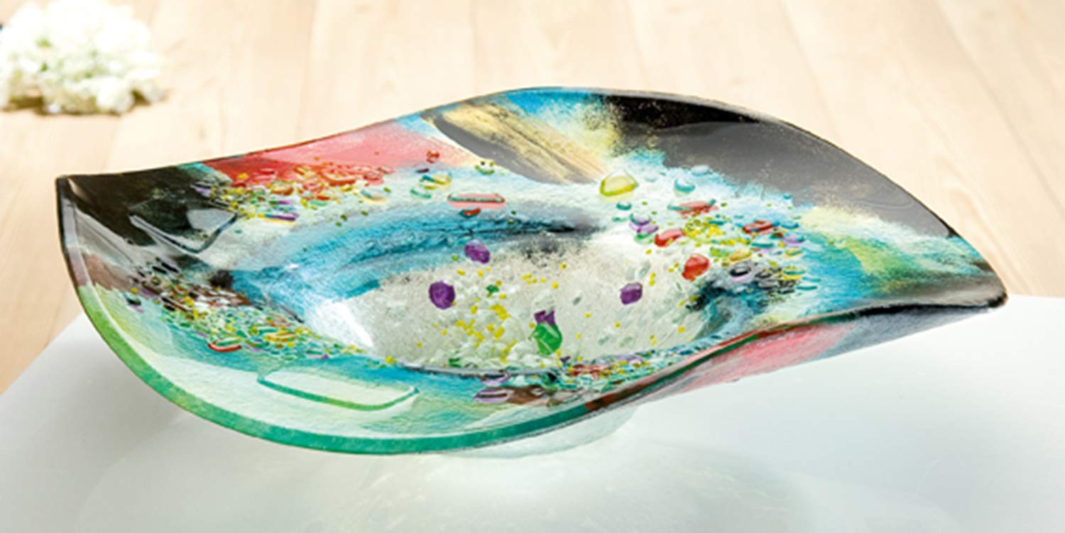 gilde-bols-en-verre-design-bol-verre-ondul-multicolore-d-48-cm image 2