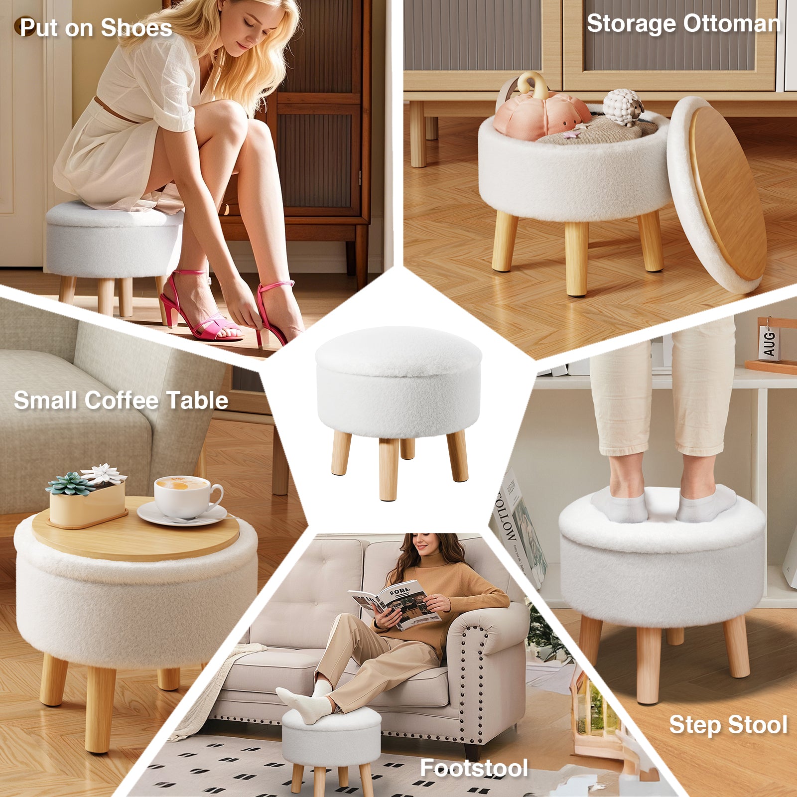 brian-dany-pouf-rangement-blanc-fausse-fourrure-rond image 5
