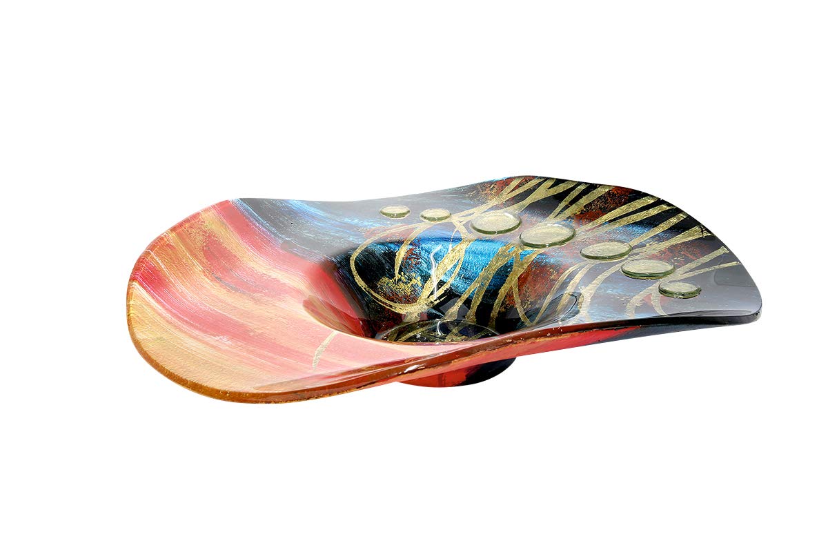 gilde-bols-en-verre-art-bol-verre-color-fait-main-d-26-cm image 1