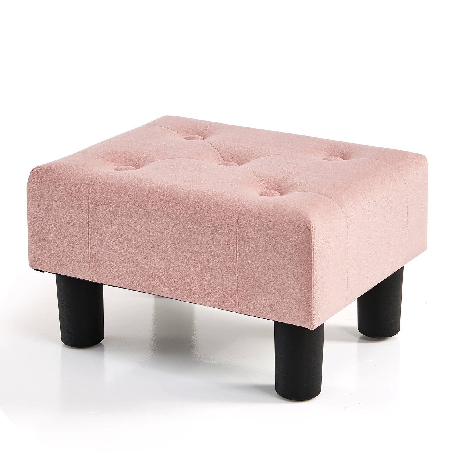 brian-dany-pouf-velours-noir-ottoman-repose-pieds-rond image 2
