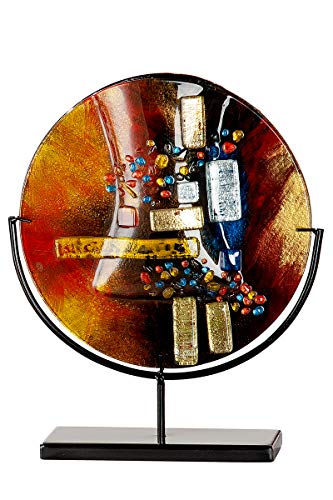 gilde-glas-art-vase-soleil-en-verre-38-cm-peint-main image 8