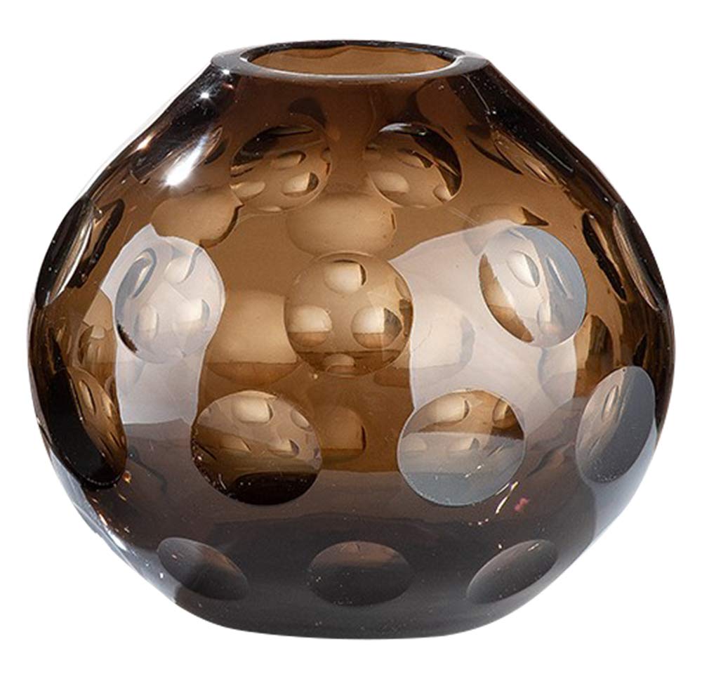 gilde-glas-art-bruna-vase-verre-brun-30-cm-cercles image 6