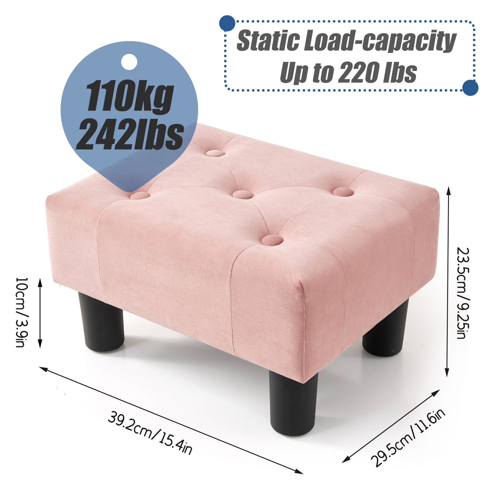 brian-dany-pouf-velours-noir-ottoman-repose-pieds-rond image 3