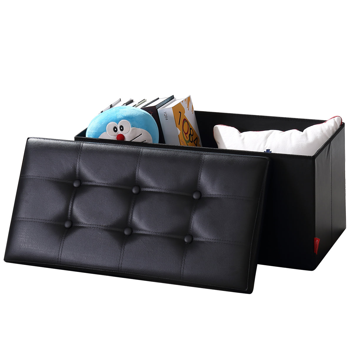 brian-dany-ottoman-banc-coffre-simili-cuir-gris-76-cm image 2