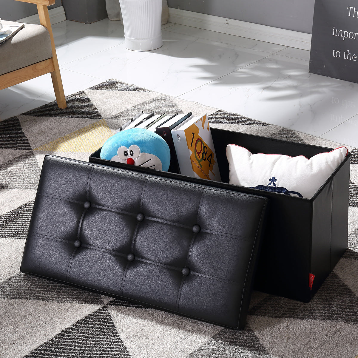 brian-dany-ottoman-banc-coffre-simili-cuir-gris-76-cm image 5