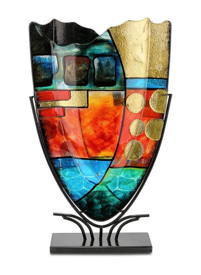 gilde-glas-art-vase-design-en-verre-57-cm-souffl-main image 1