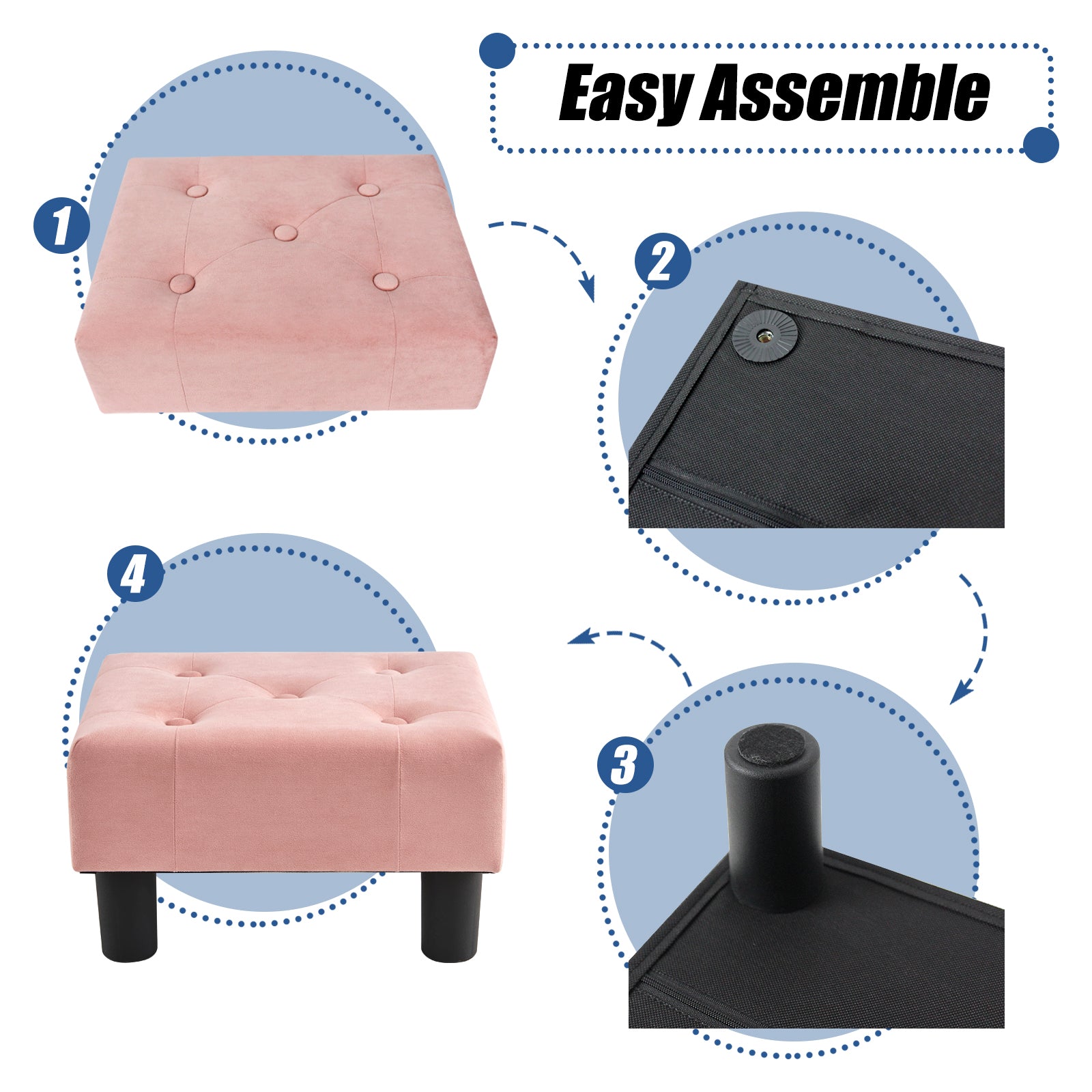 brian-dany-pouf-velours-noir-ottoman-repose-pieds-rond image 5
