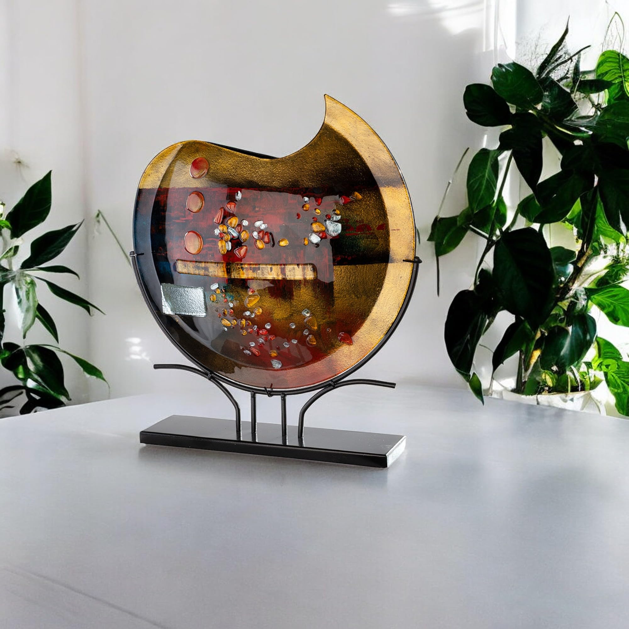gilde-art-pearl-vase-verre-peint-main-52-cm-color image 7