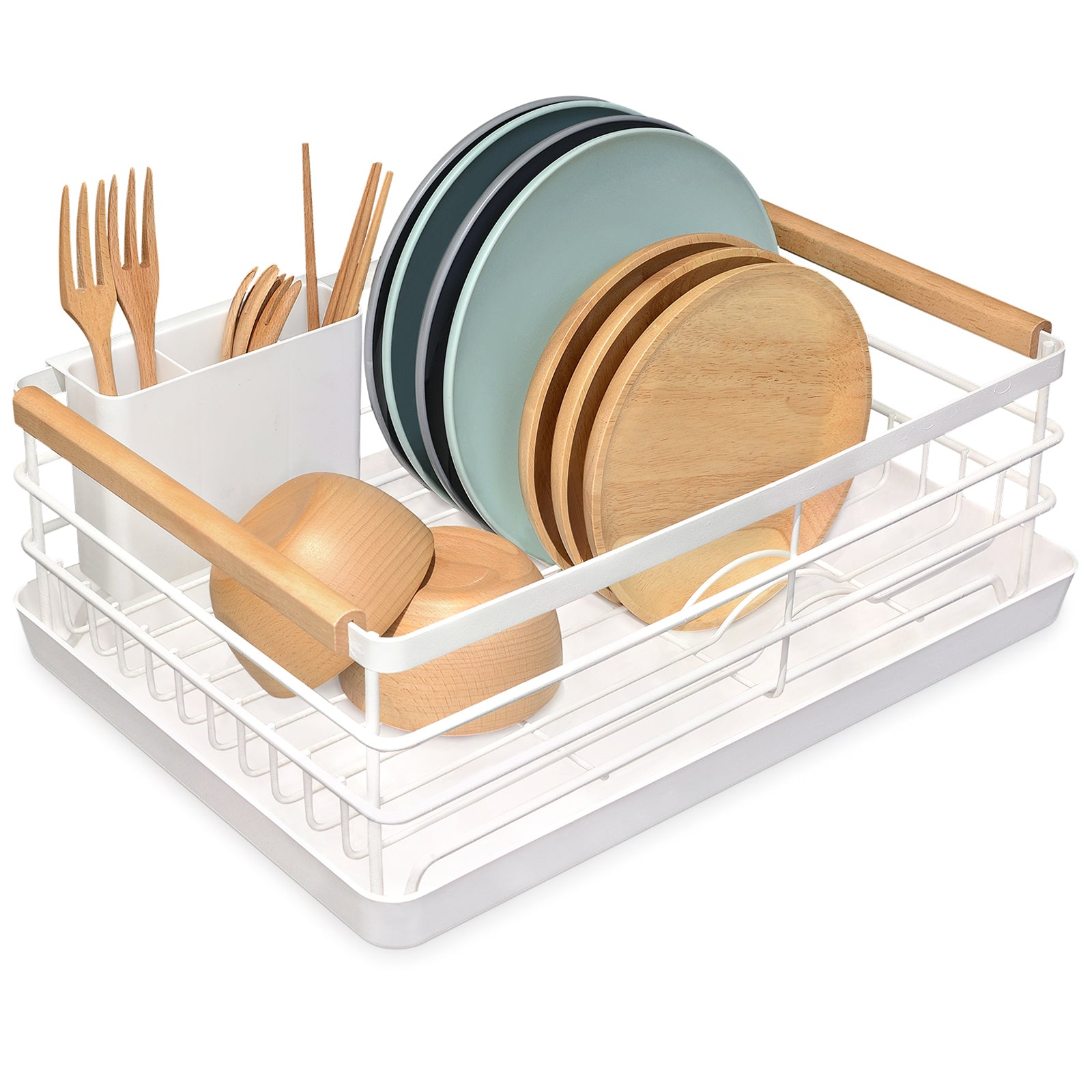 brian-dany-gouttoir-vaisselle-blanc-inox-poign-e-bois-40cm image 1
