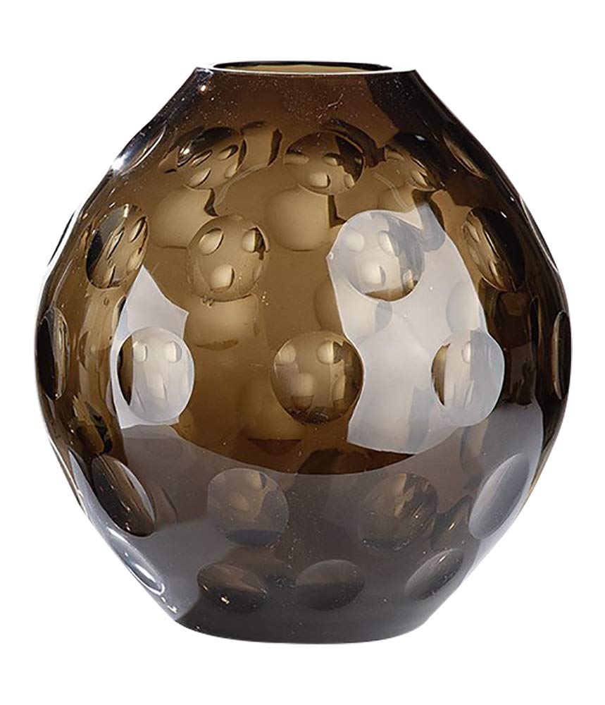 gilde-glas-art-bruna-vase-verre-brun-30-cm-cercles image 7