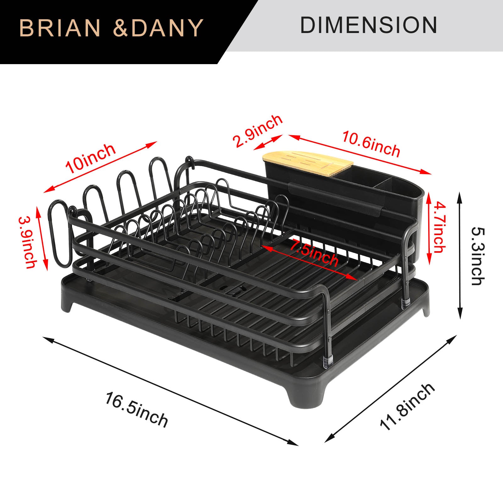 brian-dany-kitchen-gouttoir-vaisselle-alu-noir-bec-verseur image 4