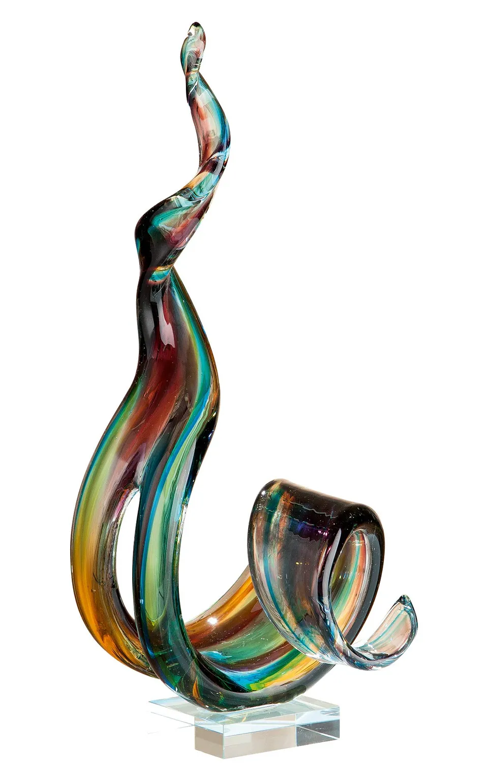 gilde-marea-sculpture-en-verre-38-cm-fait-main image 1