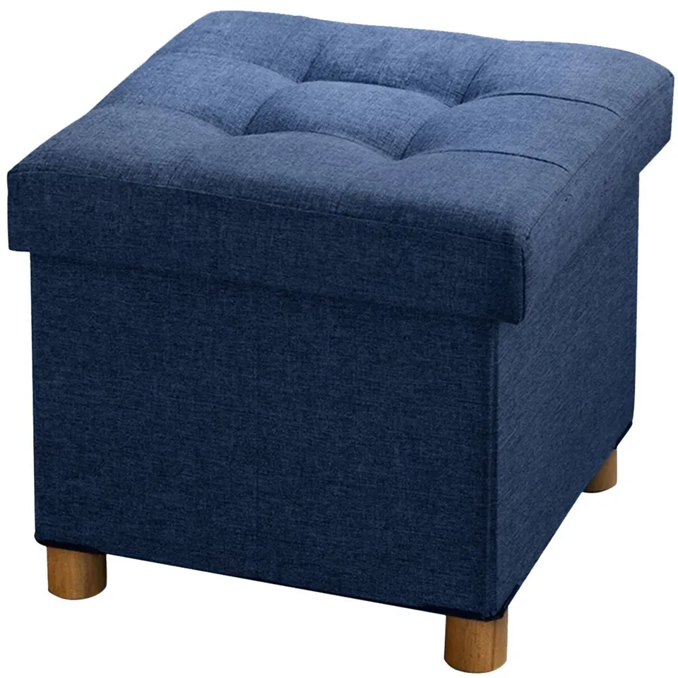brian-dany-ottoman-pouf-lin-bleu-marine-38-cm-coffre image 1