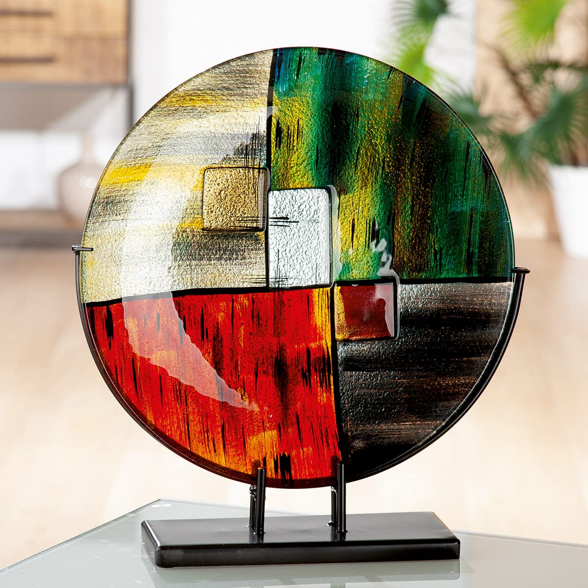 gilde-sculptures-mirano-relief-en-verre-multicolore-41-5-cm image 2