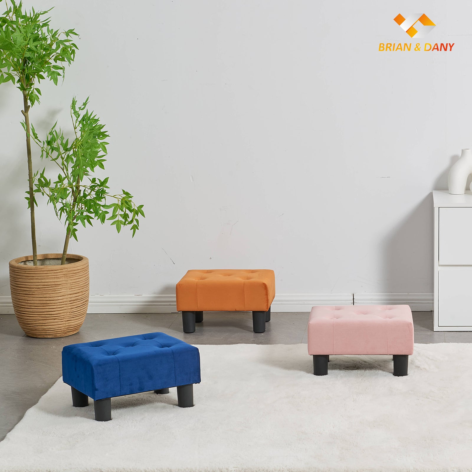 brian-dany-pouf-velours-noir-ottoman-repose-pieds-rond image 8