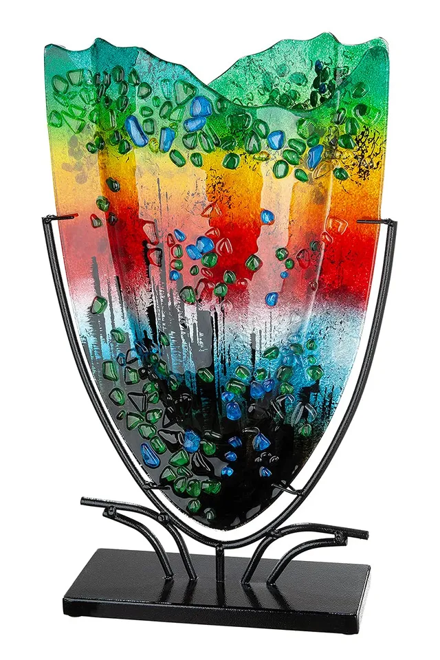 gilde-vases-rainbow-vase-verre-multicolore-47-5-cm image 1