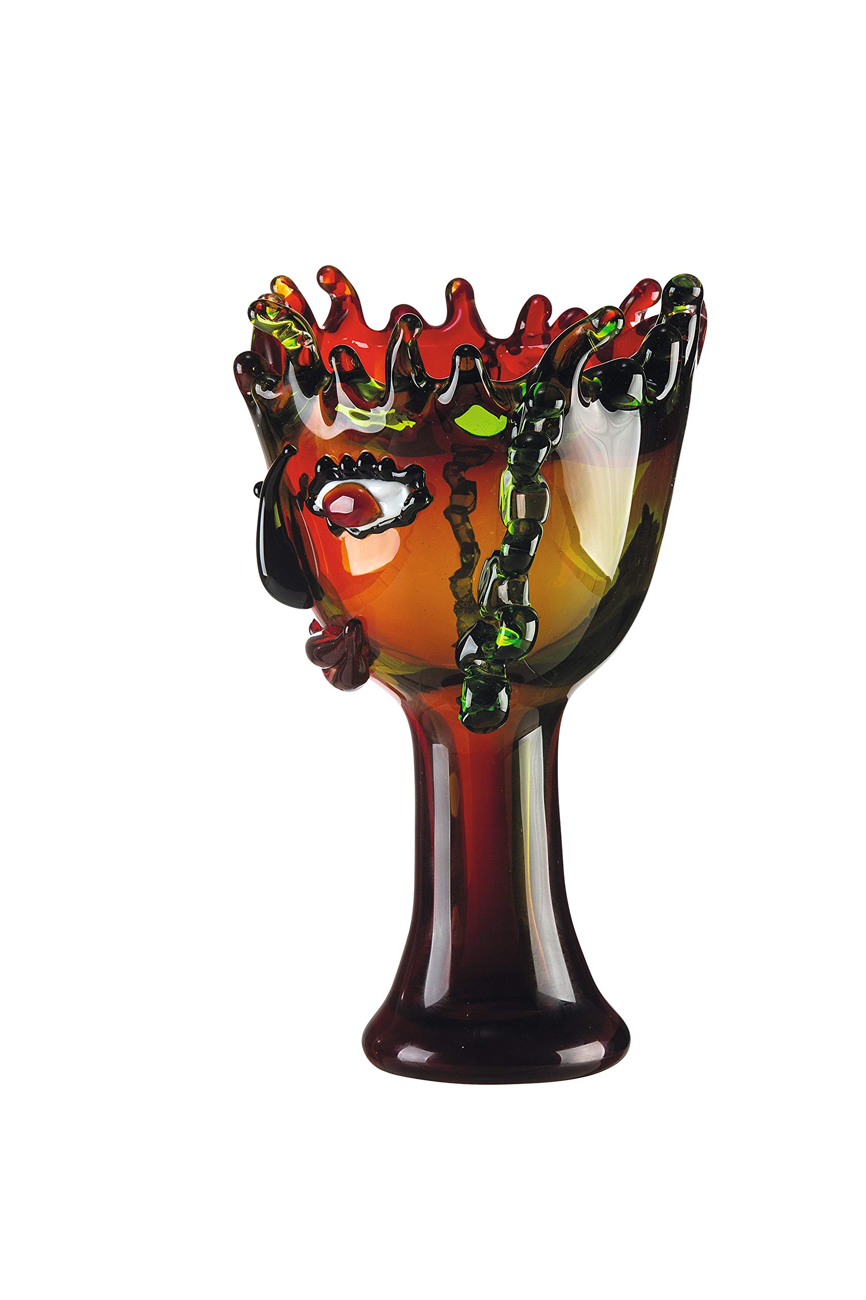 gilde-bols-en-verre-coupe-30-cm-rouge-vert image 3