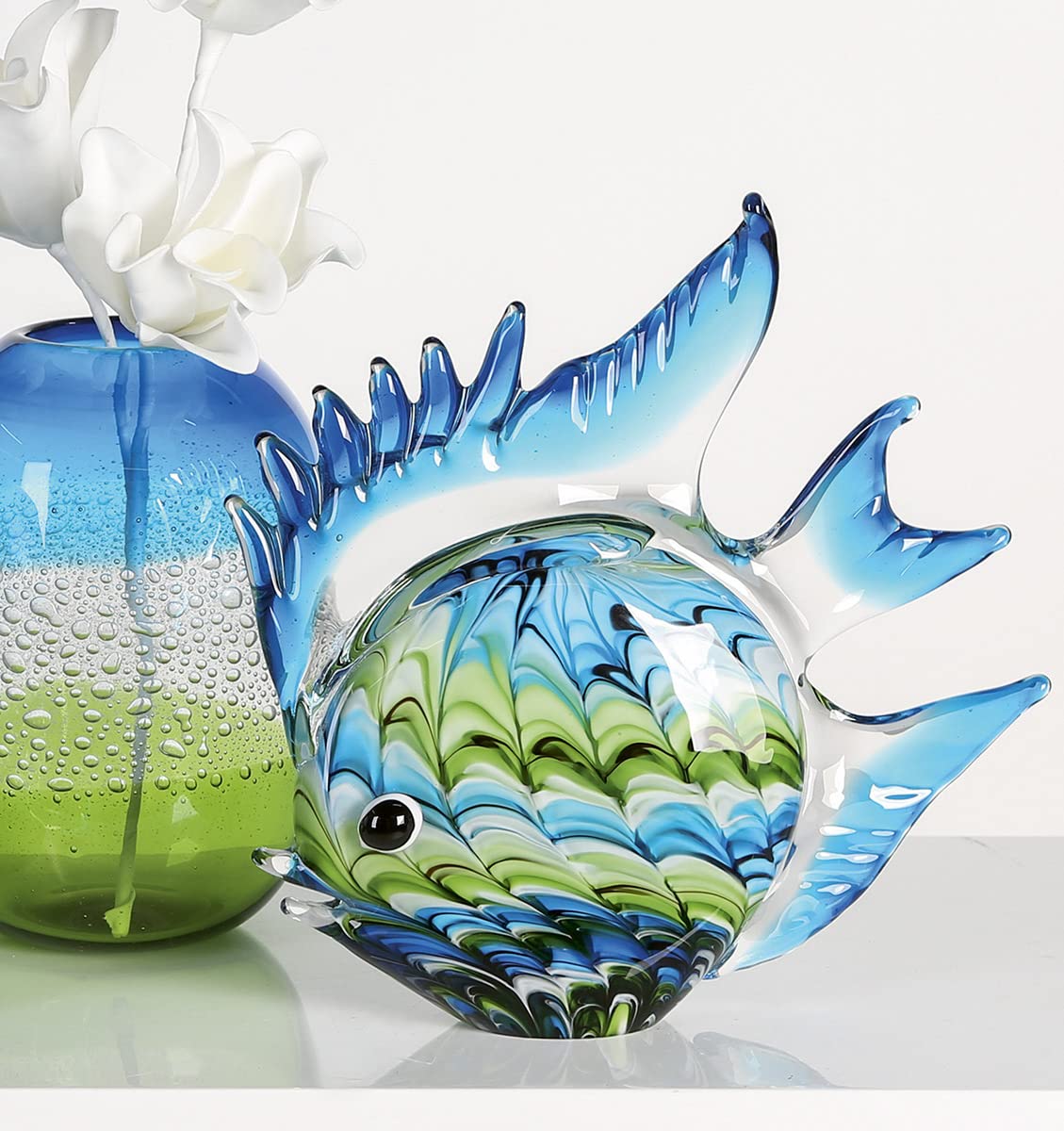 gilde-sculptures-fun-fish-poisson-30-cm-bleu image 2