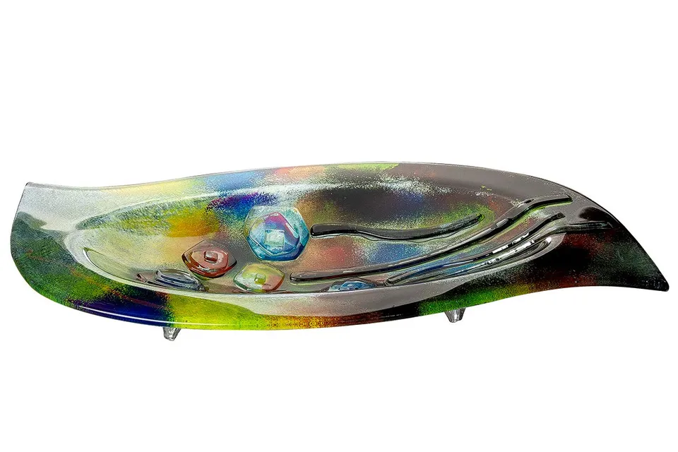 gilde-glas-art-bol-en-verre-51-cm-multicolore-incurv image 1