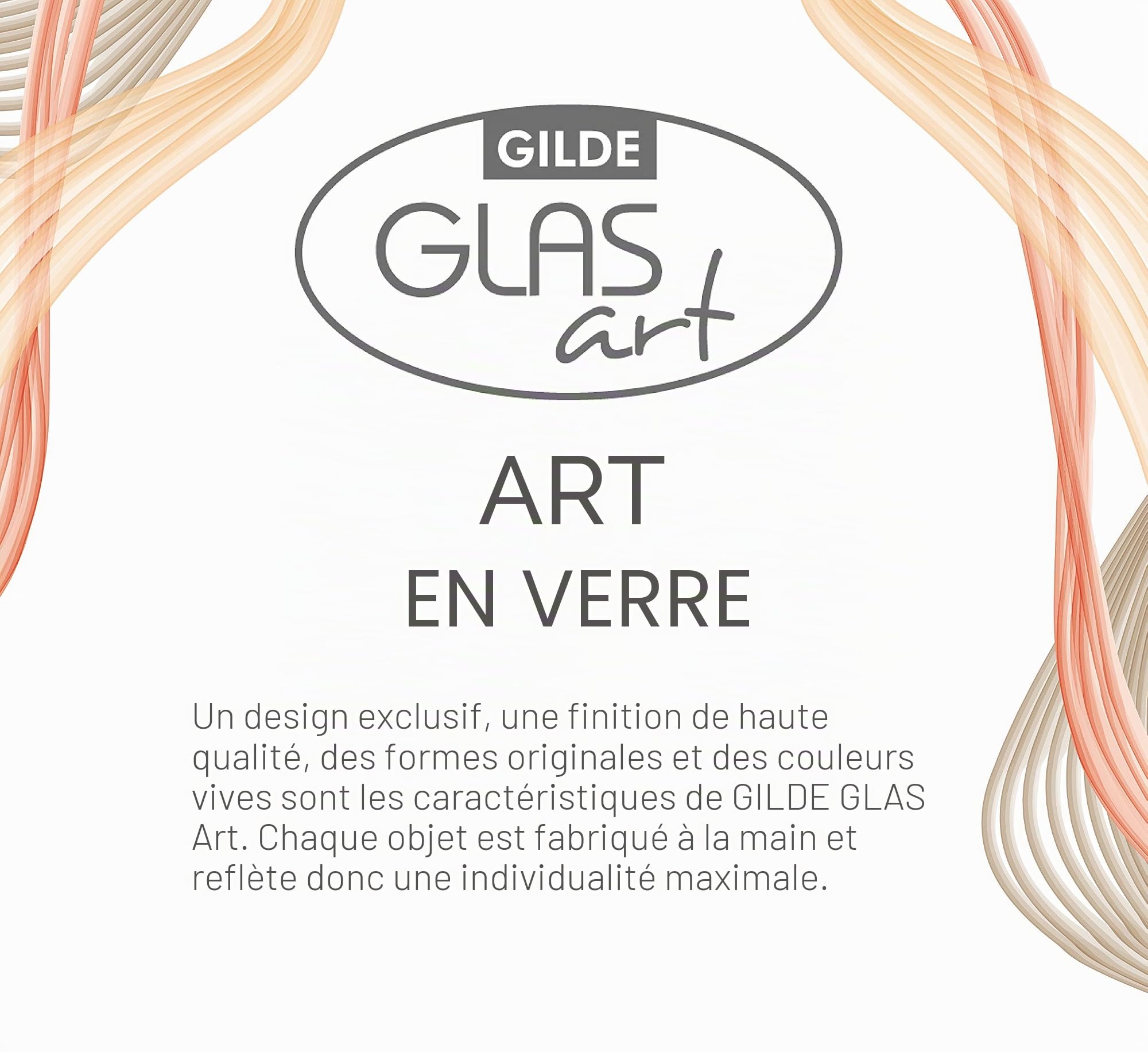 gilde-glas-art-vase-en-verre-47-cm-multicolore-sur-support image 5