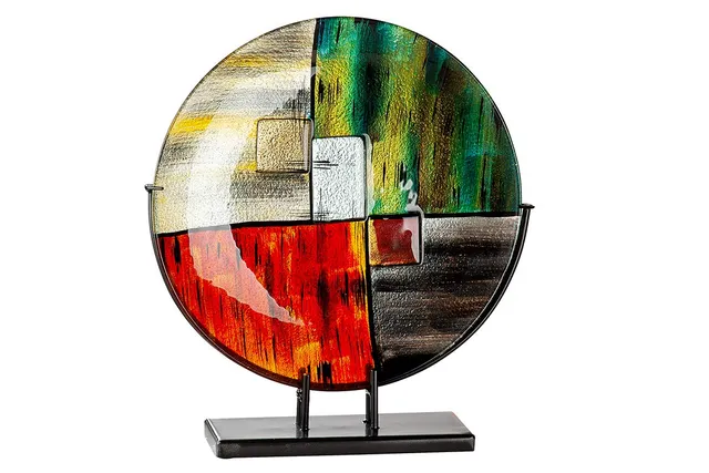 gilde-sculptures-mirano-relief-en-verre-multicolore-41-5-cm image 1