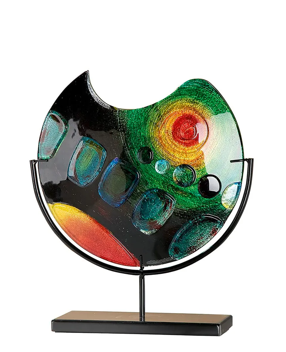gilde-glas-art-vase-verre-color-37-cm-support-m-tal image 1