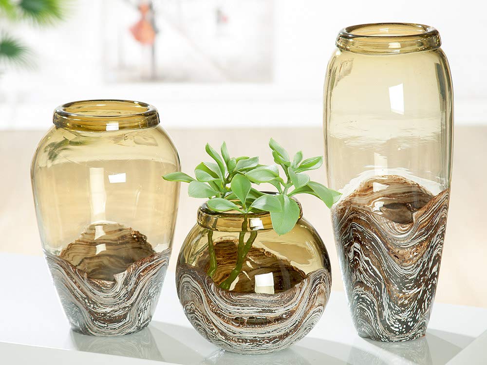 gilde-casca-vase-verre-marron-27-cm image 2