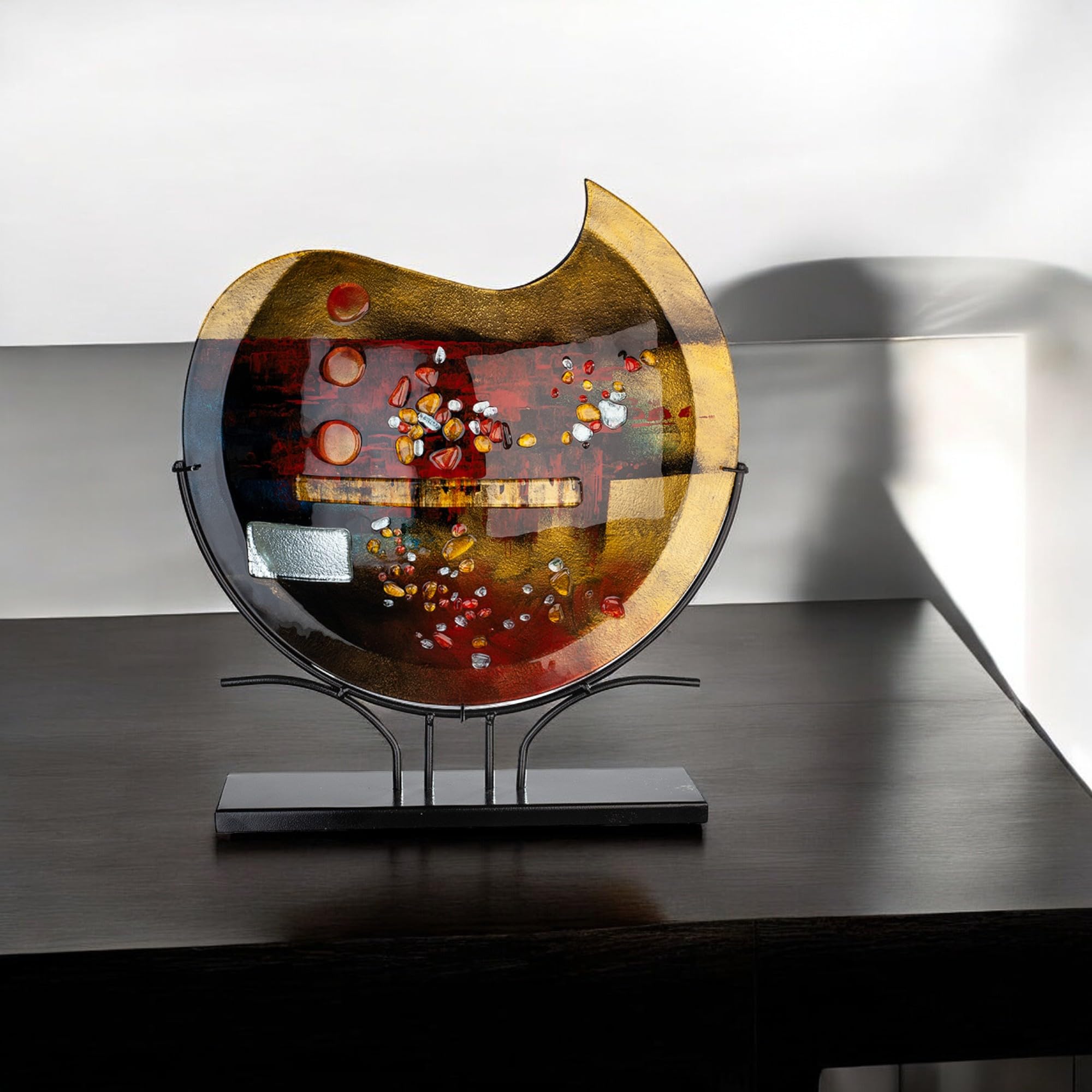 gilde-art-pearl-vase-verre-peint-main-52-cm-color image 4