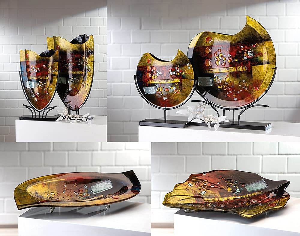 gilde-glas-art-vase-art-pearl-en-verre-58-cm-peint-main image 8