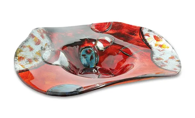 gilde-glas-art-bol-croce-en-verre-d-48-cm-fusing-main image 1