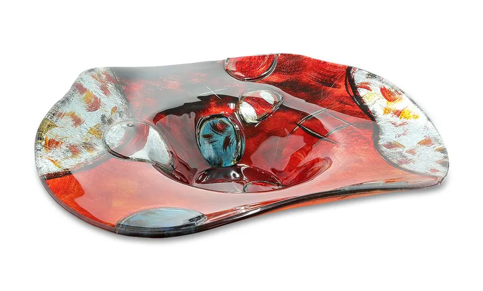 gilde-glas-art-bol-croce-en-verre-d-48-cm-fusing-main image 1