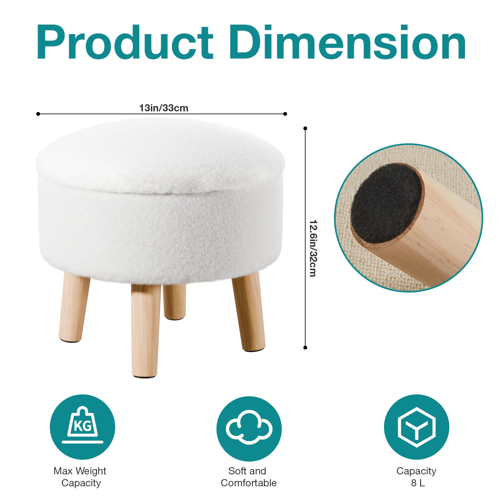 brian-dany-pouf-rangement-blanc-fausse-fourrure-rond image 2