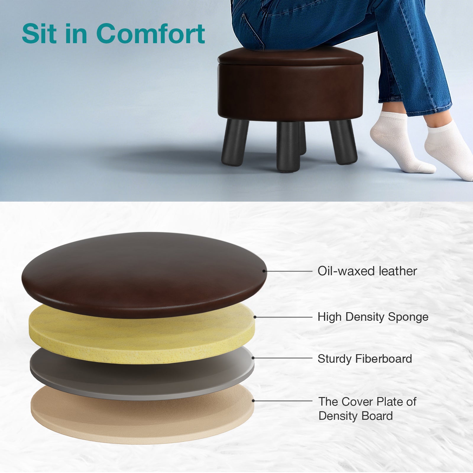 brian-dany-footstools-pouf-simili-cuir-marron-rangement image 3