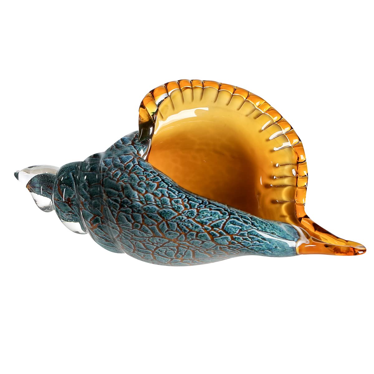 gilde-sculptures-m-duse-sculpture-en-verre-bleu-20-cm image 5