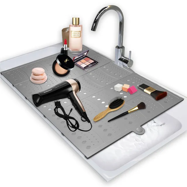 brian-dany-cache-vier-silicone-blanc-tapis-lavabo-pliable image 1