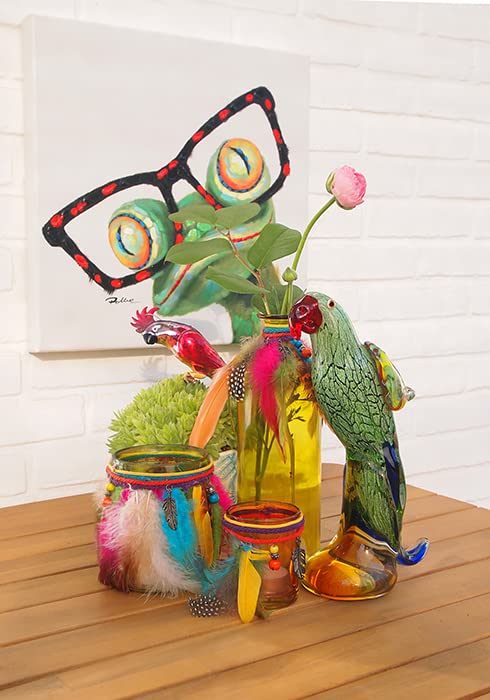 gilde-sculptures-perroquet-verre-multicolore-28-cm image 5