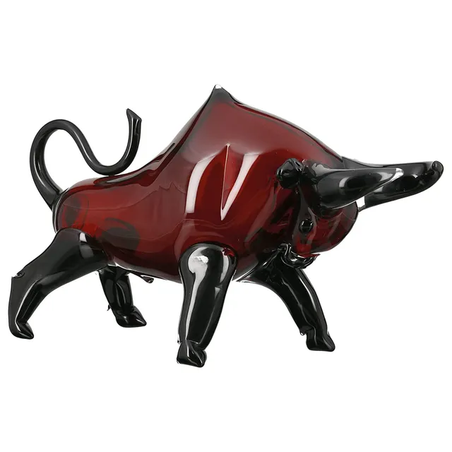 gilde-taureau-figurine-verre-28-cm-moderne image 1