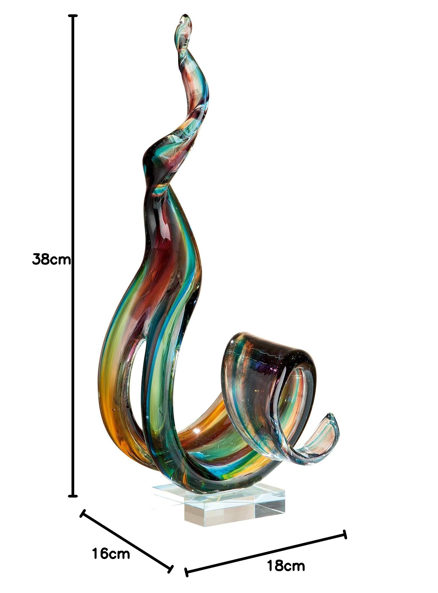 gilde-marea-sculpture-en-verre-38-cm-fait-main image 7