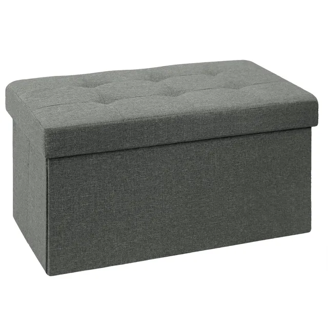 brian-dany-ottoman-pouf-banc-lin-gris-76-cm-rangement image 1